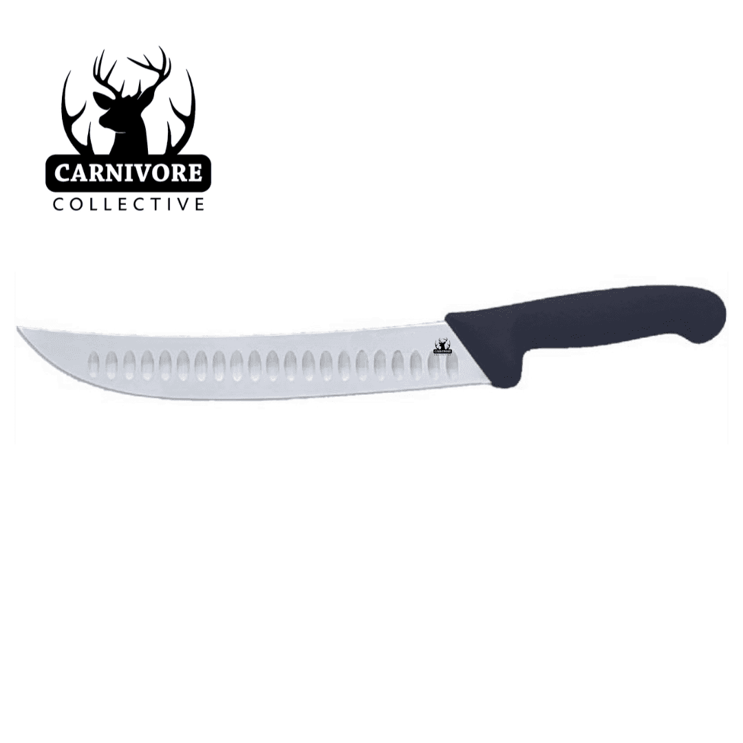 Carnivore Collective 10"/25cm Wide Blade Scalloped Cimeter knife