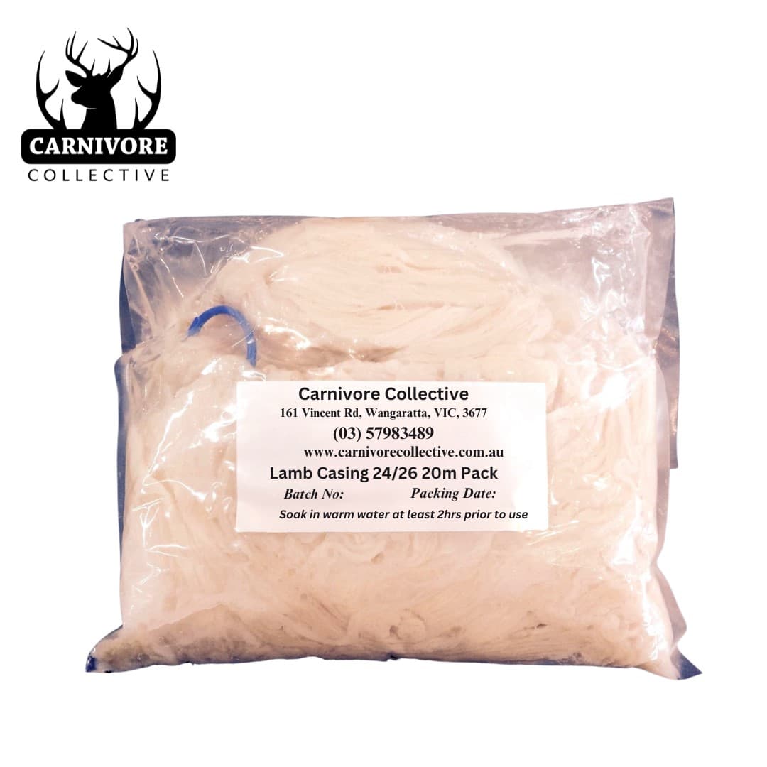 Carnivore Collective Natural Graded 24/26mm Thin Lamb Sausage Casings 20m Pack