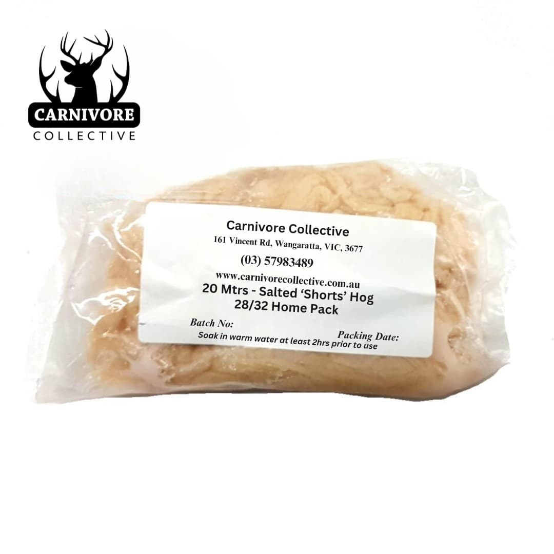 Carnivore Collective Natural Graded 28/32 Thick Hog Sausage Casings 20m Pack